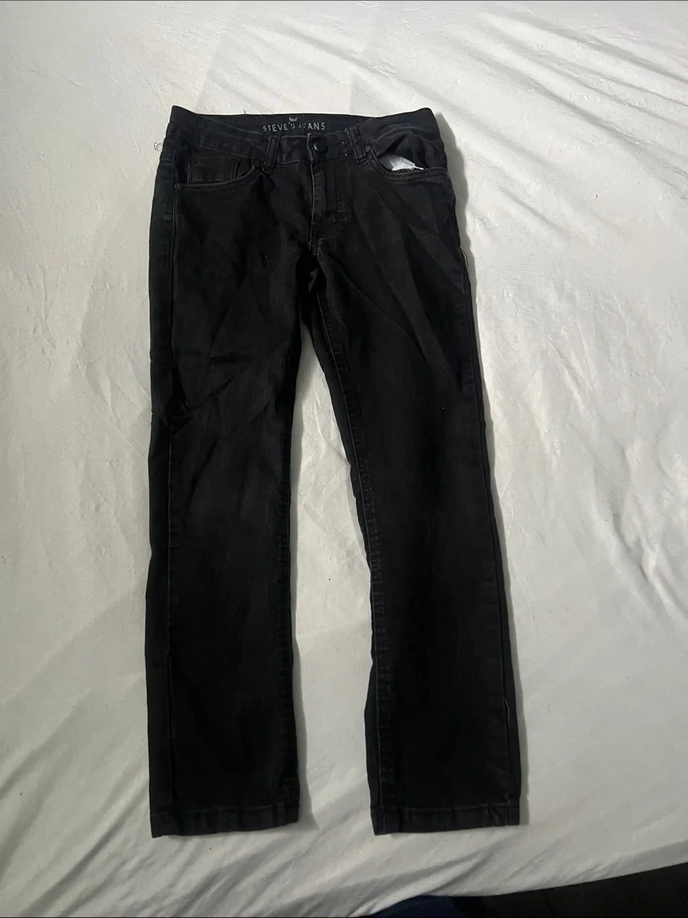 Men's Black Straight Leg Jeans